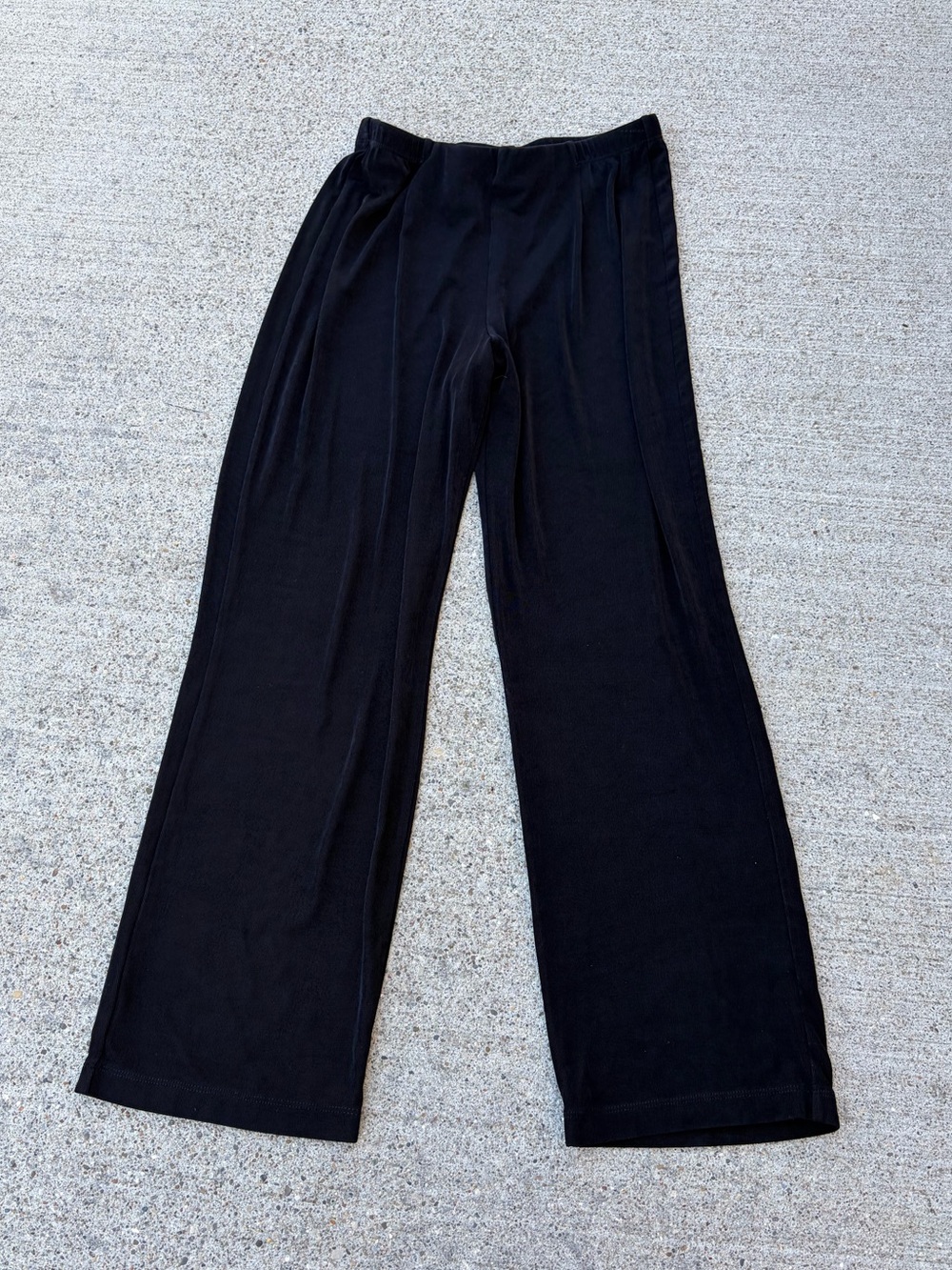 Chico's Travelers Black Wide-Leg Pull-On Pants